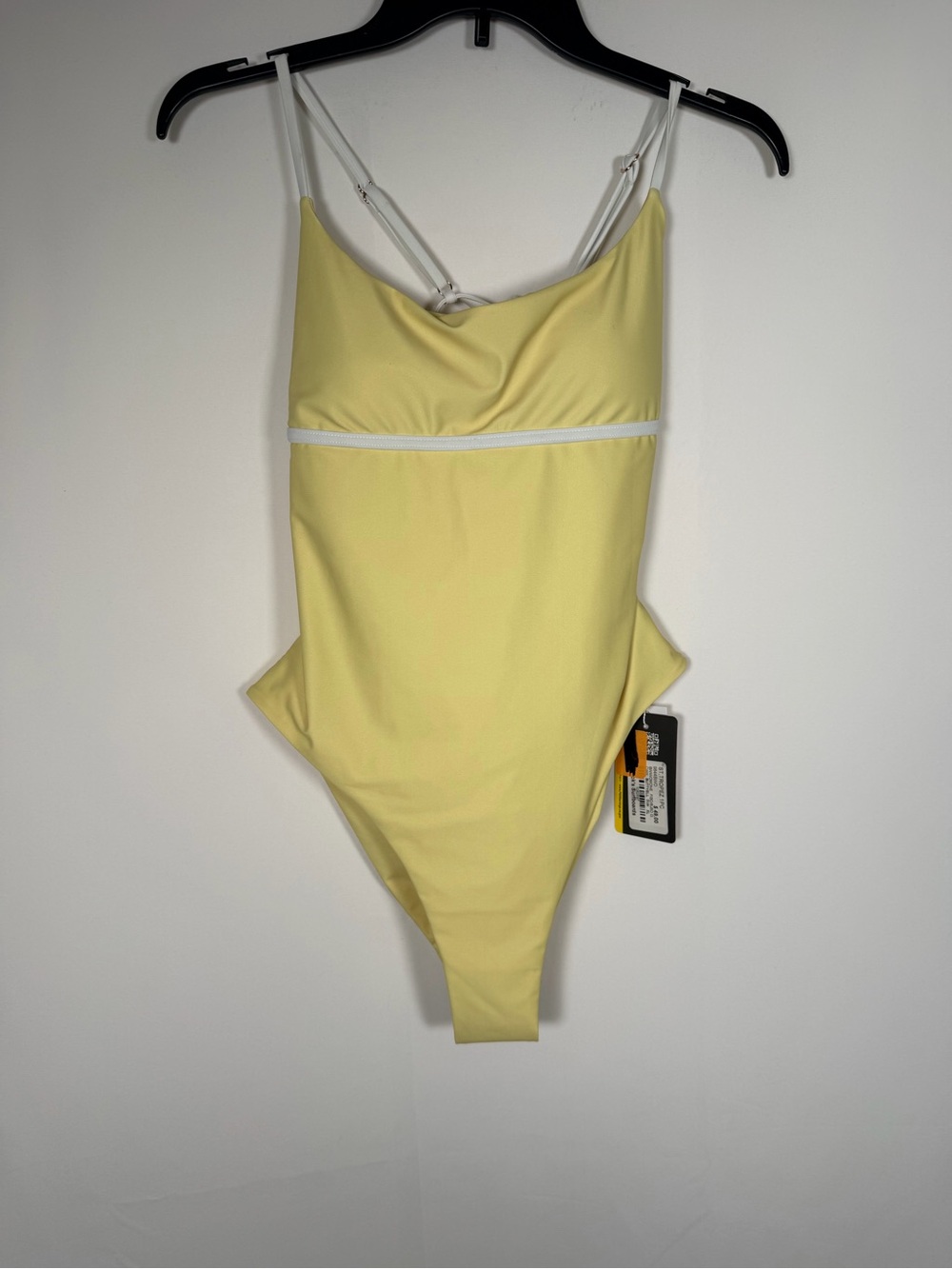 Jack’s Surfboards St. Tropez Butter Yellow One-Piece Swimsuit with White Trim